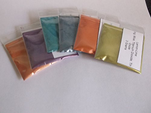 Natural Cosmetic Mica Powder Loose Set of 6 (Each Color 3 Grams)