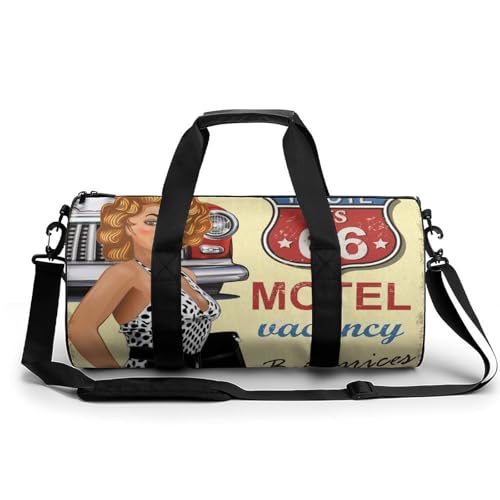 Sac de sport vintage femme pour gym voyage week-end et rando