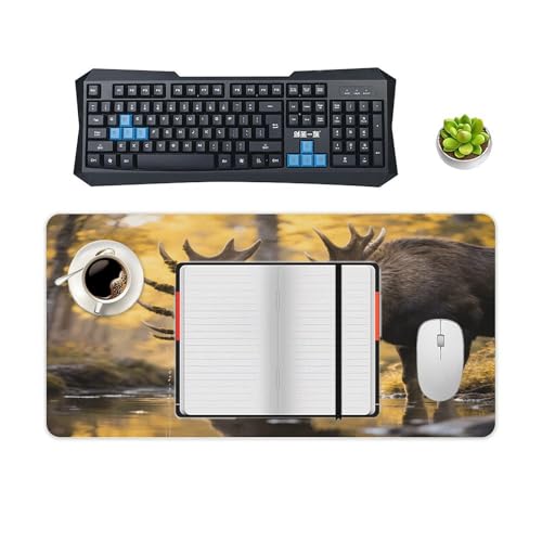 Rustic Woodland Deer Tapete Grande para Mouse de Goma Antideslizante miniatura 4