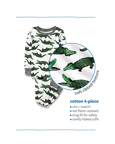 Conjunto de 4 peças de algodão para meninos Carter's 341g211, Teal, 24 Months