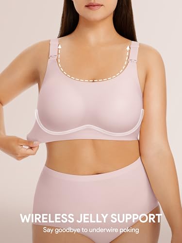 Image of Angelhood Seamless Nursing Bra for Women Wire Free Full Coverage Nursing Bra T-Shirt Bra with Extra Extender