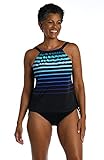 Photo Gallery maxine of hollywood top costume da bagno tankini collo alto parte superiore, cobalto//striscia sfumata tonale, 52 donna Photo Gallery maxine of hollywood top costume da bagno tankini collo alto parte superiore, cobalto//striscia sfumata tonale, 52 donna