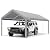 COBIZI Carport Canopy 12x20 Heavy Duty Car Tent Garage, Galvanized Frame Car Canopy Outdoor Shelter Waterproof & UV Protected with Built-in Sandbags & All-Season Tarp for Car Boat Truck, Gray