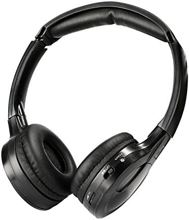 CarThree IR Headphones 2 Channel Kids Wireless Headphones with Travelling Bag for Universal Rear Entertainment System Kids Headphones for in Car TV Video Audio Listening