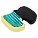 Ecloud Shop Cojín de Gel para Silla, cojín de Asiento de Espuma viscoelástica en Forma de U, con Funda de Terciopelo, Sentado Largo, Adecuado para Oficina, hogar y Silla de Ruedas