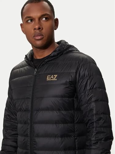Emporio Armani EA7 Down Puffer Jacket Black/Gold4