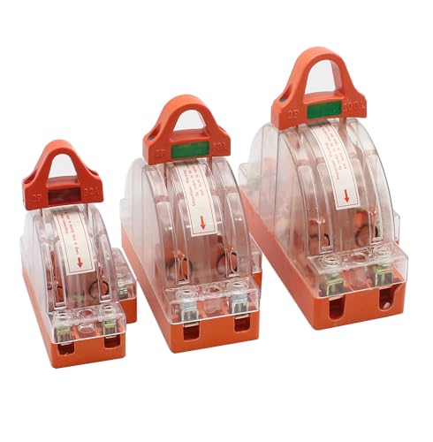 EAMOM 1PSC /32A/63A/100A 2P Transparent with lamp Two Pole Double Throw Knife Disconnect Switch(Transparent 2P 100A)