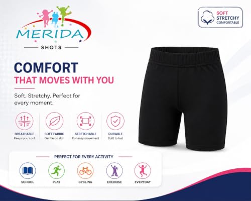 Image of MERIDA Cotton Cycling Shorts for Girl's (Pack of 6)