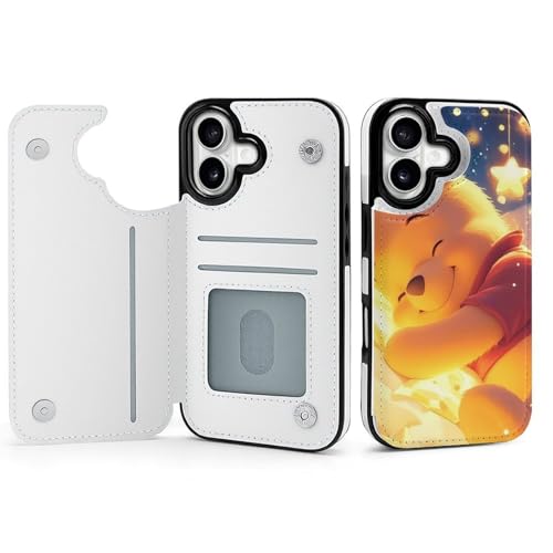手帳型 くまのプーさん (1) 対応 iPhone 17 ケース カード収納 スマホケース 財布型 携帯ケース 軽量 全面保護 スタンド機能 誕生日 プレゼント