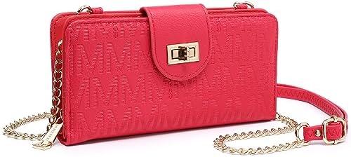 MKP COLLECTION Women Small Crossbody Shoulder Bag Zip Wallet Purse Handbags Clutch Credit Card Holder with Chain Strap