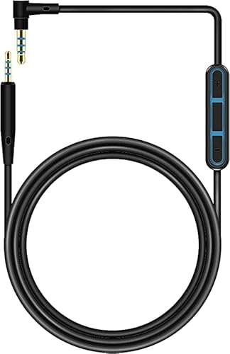 Cable de audio de repuesto Cable QC25 Control de volumen de auriculares de repuesto con micrófono en línea Bose QuietComfort 25 /Soundtrue/Soundlink /QC35 ii OE2 AE2 QC15 Auriculares internos Cover