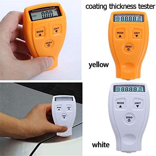 Thickness Meter GM200 Coating Thickness Gauge Lacquer Metal Film Tester Tool (Bubble Bag Packaging, No Battery Delivery) Gauge Tester (Color : White)