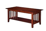 Atlantic Furniture Mission Coffee Table, Walnut