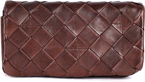 6.8 Inch Brown Genuine Leather Wallets for Women,Small Wallet for Ladies Zipper Coin Purse Credit Card Holder with Strap-image-32