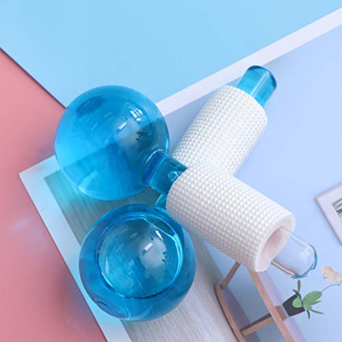 DOITOOL 2 peças de globos de rolo de gelo, globos faciais, globos de gelo; ferramentas de massagem p