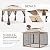 COOS BAY 11x11 Pop Up Instant Gazebo Tent with Mosquito Netting Outdoor Canopy Shelter with 121 Square Feet of Shade (Beige)