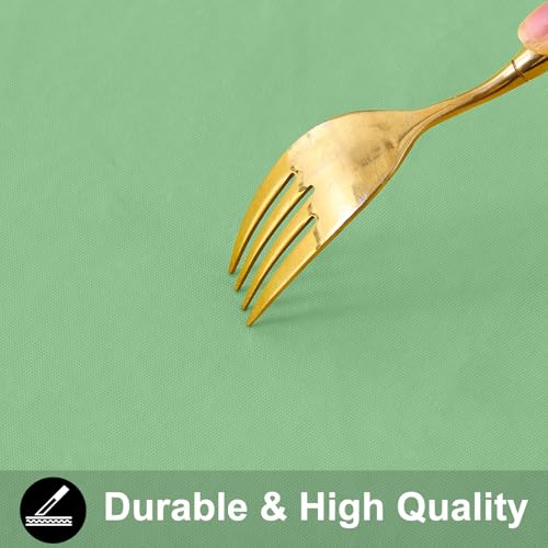 Image of Smiry Rectangle Table Cloth 52x70 Inch, Waterproof Wipeable Vinyl Tablecloths Protector, Oil Spill Proof Plastic Table Cover for Dining, Picnic, Camping, Outdoor, Sage Green