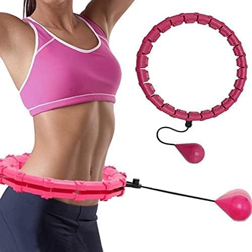 Smart Weighted Hula Hoop for Weight loss Fitness Hula Hoop for Adults (pink)