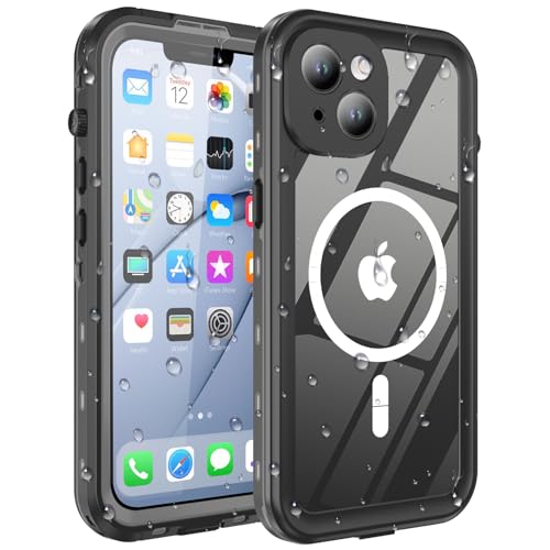 Comboproof for iPhone 14 Case Waterproof [Shockproof] [Dustproof] [IP68 Waterproof] Full-Body Hard Case Built-in [Lens Screen Protection] for Diving Case (Black for iPhone 14 6.1in)