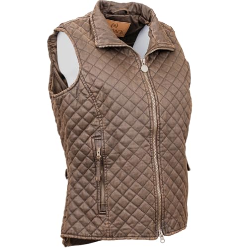 Outback Trading Company Women's Brisbane 29659 Western Outdoor Water-Resistant 2-Way Zipper Insulated Quilted Vest w/Pockets2