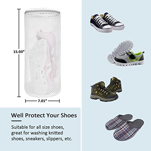 Gogooda Shoe Washing Bags Mesh Laundry Wash Bag For Washing Machine, Sneaker Cleaning Bag-7"×15", 2 Pack #TOP1