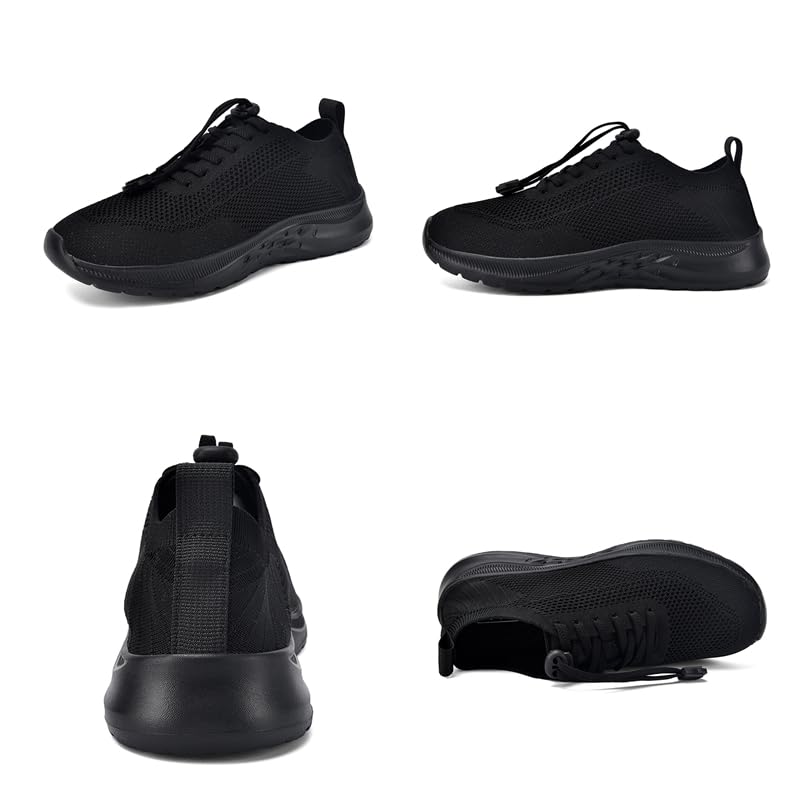 Men's mesh Round Toe Breathable lace-up Casual Sports Shoes with Thick Sole, Lightweight and Non-Slip Running Shoes Suitable for Daily wear, Travel, and Walking2