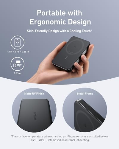 Batería portátil Anker MagGo 10,000mAh ultradelgada miniatura 4