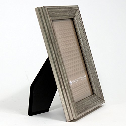 Image of Lawrence Frames Sutter Burnished Picture Frame, 4 by 6-Inch, Silver (Pack of 2)