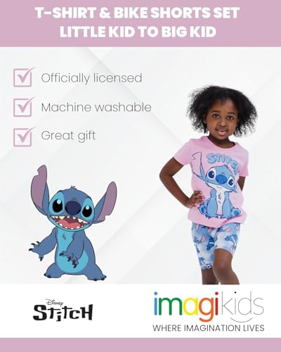 Image of Disney Girls' 2-Piece T-Shirt and Bike Shorts Set for Baby & Kids