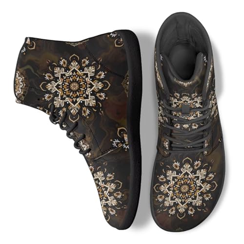 Image of Binienty Zero Drop Sole Barefoot Men's Women's PU Leather Flat Minimalist Barefoot Sneakers Athletic Shoes Waterproof