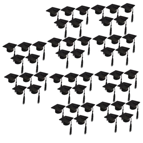 Chapeau de docteur et mini verres de graduation en feutre Mobestech | 5 ensembles de 10 pièces