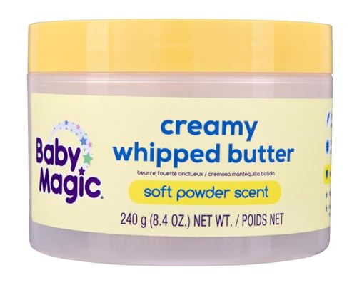 Image of Baby Magic Creamy Whipped Butter, Soft Powder Scent, Helps Keep Skin Feeling Healthy and Baby Soft, Hypoallergenic, 8.4 fl oz.