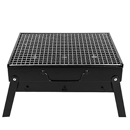 Premium BBQ Grill Tragbarer Klapp-Holzkohle-Edelstahl-Tisch-Tischgrill für Gartenterrassen-Wanderpicknickparty (klein, geeignet für 1-6 Personen) – Bild 4