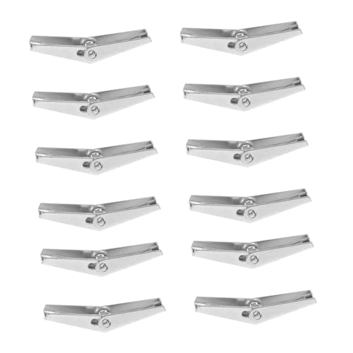 CIYODO 12pcs Heavy Duty Plasterboard Fixings Toggle Bolt Wings Ceiling Wall Fastener Set for DIY Projects