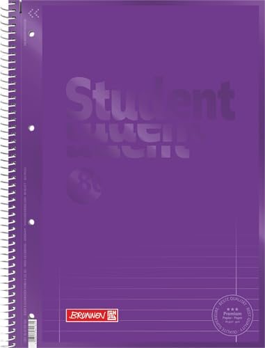 BRUNNEN Collegeblock Premium Student Colour Code | A4 Lineatur 27 80 Blatt purple