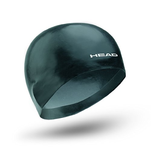 Head Swimcap 3D Racing Cap L - Unisex-Taucherhaube, Schwarz