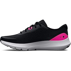 Under Armour UA W Surge 3, Zapatillas para Correr, Mujer, Negro Negro Rebel Rosa, 37.5 EU