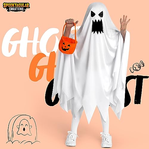 Disfraz de Fantasma para Niños con Cesta de Calabaza miniatura 2