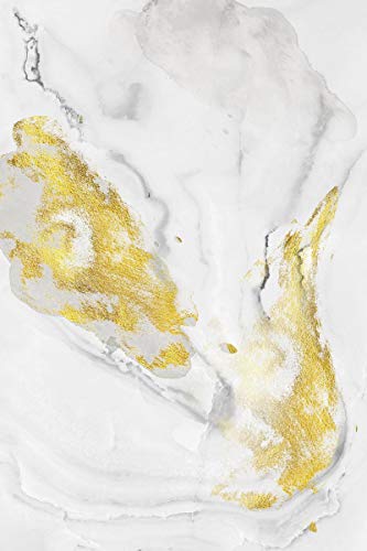 Toile dorée motif floral abstrait pour illuminer un mur vide