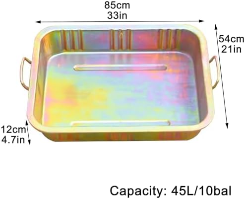 Universal Oil Drip Pan Tray for Cars & Barbecues - Metal Water Drip Tray (64x44x10cm/25x17x4in) - Ideal for Under Vehicles, Planters, and Grilling