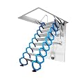 SJHDUNBW Staircase Fully Automatic Telescopic Loft Ladder Wall Mounted Stairs Electric Lift Stretch Drop Stairs Pulldown Ladder Suitable for The attic, roof top Company
