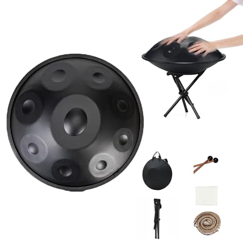 Handpan Drum 9 Notas D Menor 22 Pulgadas Negro miniatura 1