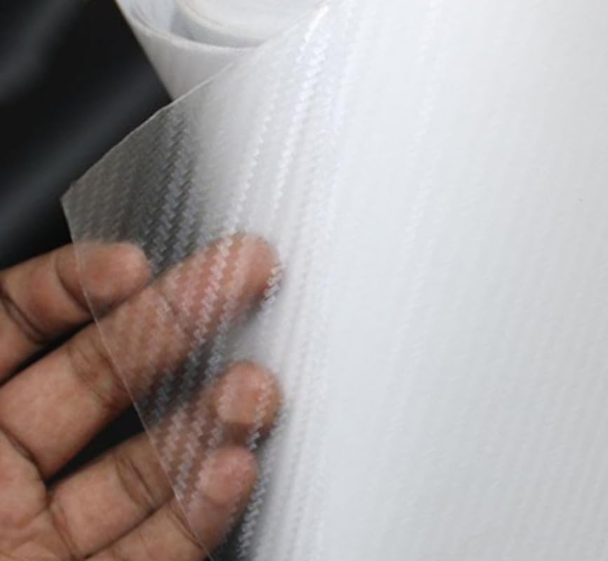 Image of Compatible with Back Skin Sticker /Vinyl wrap /Protective Film Mobile Skin by Candeal Mizhan (only Back) (Realme, Carbon Fiber Transparent, Realme 12 Pro Plus 5G)