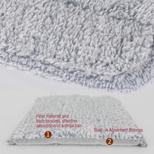 Image of 24 Inch Microfiber Mop Pads 6 Pack for Hardwood Tile Laminate Deep Clean | Reusable flat mop pads for floor cleaning, fits 24-inch mop heads, washable and durable, wet /dry use, home cleaning essential