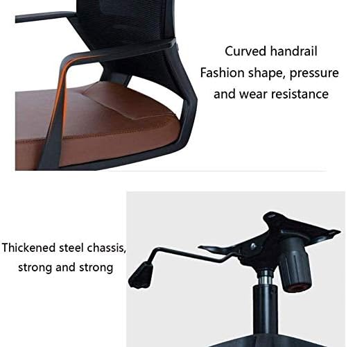 Miniatura 4 de Silla de oficina ajustable ejecutiva, silla ergonómica para computadora, respaldo ergonómico, silla giratoria (D)