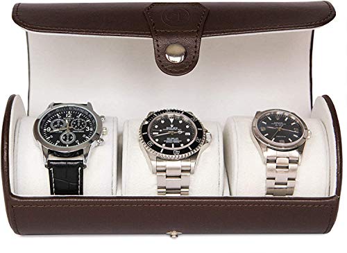 Portaorologi cilindrico in pelle