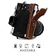 MegaGear MG1865 Ever Ready Genuine Leather Camera Half Case Compatible with Olympus OM-D E-M5 Mark III - Brown