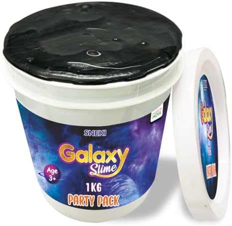 SNEKI (1 Kg) Black Galaxy Slime for Kids DIY Fruit Scented Metallic Magic Toy Slimy Slime Gel Jelly Putty Art Toys Birthday Gift Box for Boys Girls 3 to 10 Years