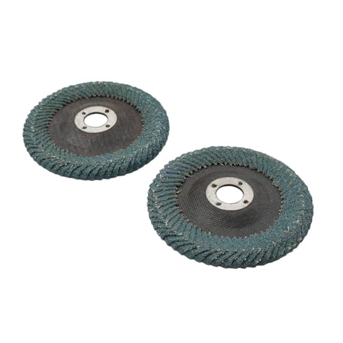 Newsmarts 100mm Flap Polishing Grinding Disc Wheel U-Shaped Scouring Buffing Pad Angle Grinder Blue Plastic 2pcs