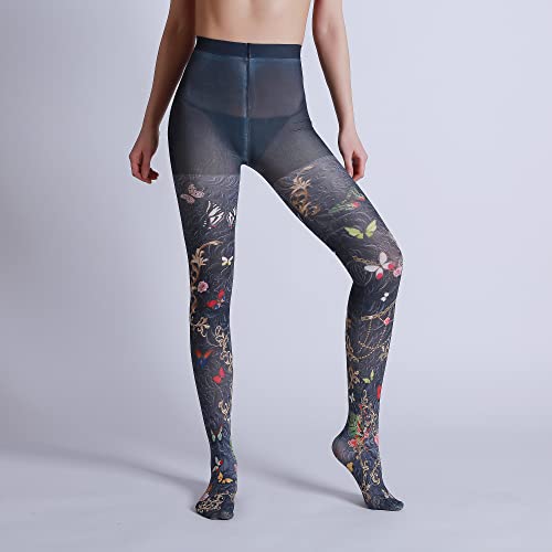 Image of Sahabowi Women Tights, Sheer High Waist Pantyhose, Vintage Control Top Stockings